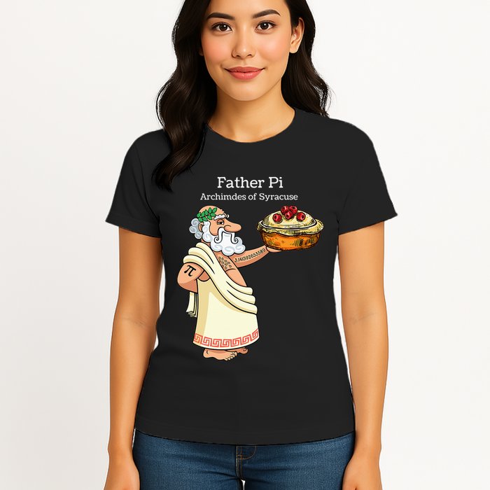 Father Pi Archemedies Syracuse Pi Tattoo Pi Symbol Numbers Womens T-Shirt