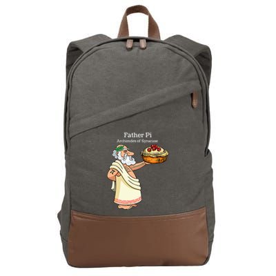 Father Pi Archemedies Syracuse Pi Tattoo Pi Symbol Numbers Cotton Canvas Backpack