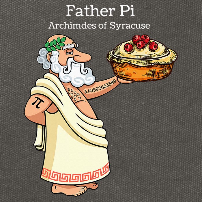 Father Pi Archemedies Syracuse Pi Tattoo Pi Symbol Numbers Cotton Canvas Backpack