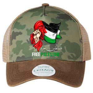 Free Palestine Arabic Palestine Flag Legacy Tie Dye Trucker Hat