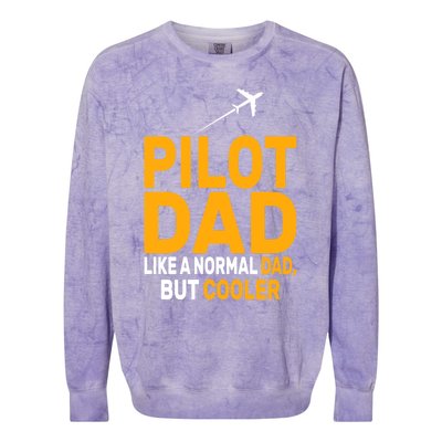 Funny Pilot Art For Dad Pilot Aviation Airplane Humor Pilot Gift Colorblast Crewneck Sweatshirt