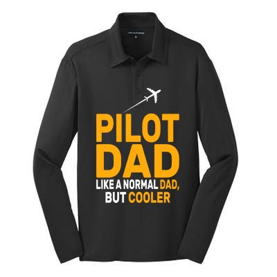 Funny Pilot Art For Dad Pilot Aviation Airplane Humor Pilot Gift Silk Touch Performance Long Sleeve Polo