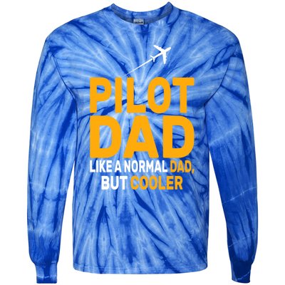 Funny Pilot Art For Dad Pilot Aviation Airplane Humor Pilot Gift Tie-Dye Long Sleeve Shirt