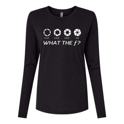 Funny Photography Aperture FStops Womens Cotton Relaxed Long Sleeve T-Shirt