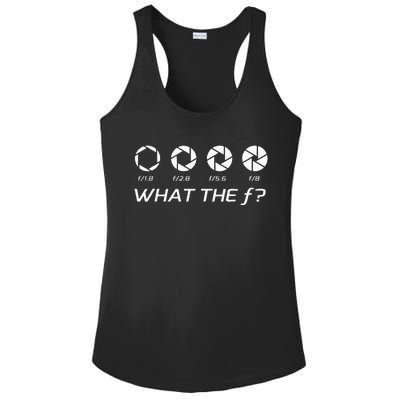 Funny Photography Aperture FStops Ladies PosiCharge Competitor Racerback Tank