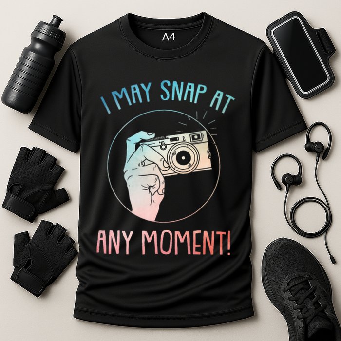 Funny Photography Art For Camera Gag Photographer Cooling Performance Crew T-Shirt