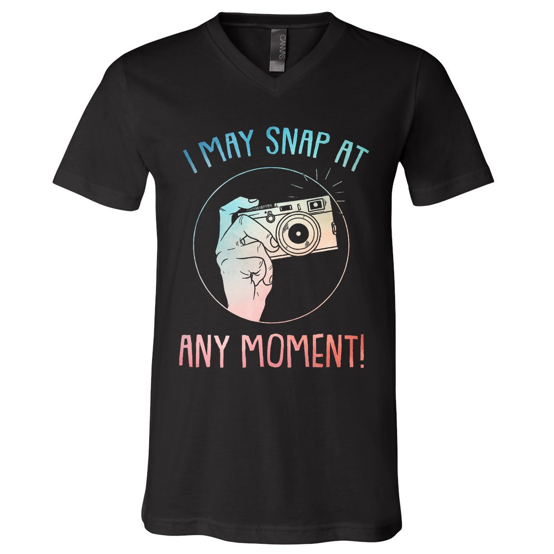 Funny Photography Art For Camera Gag Photographer V-Neck T-Shirt