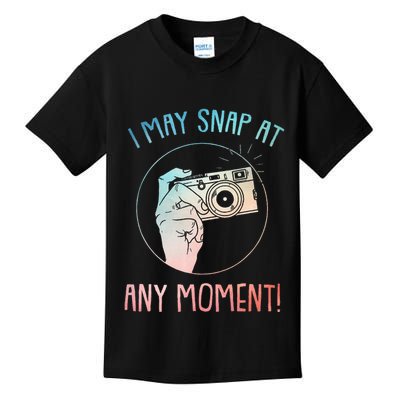 Funny Photography Art For Camera Gag Photographer Kids T-Shirt