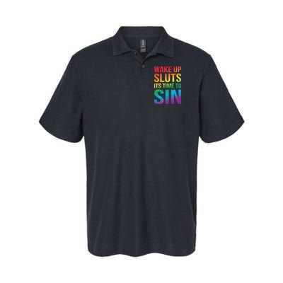 Funny PRIDE Adult Wake Up Sluts Its Time To Sin LGBTQ Polo