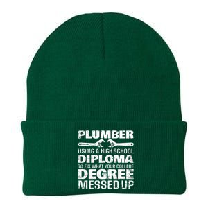 Funny Plumber Art For  Pipefitter Pipe Plumber Knit Cap Winter Beanie