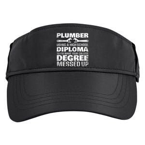 Funny Plumber Art For  Pipefitter Pipe Plumber Adult Drive Performance Visor