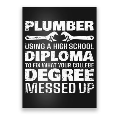 Funny Plumber Art For  Pipefitter Pipe Plumber Poster