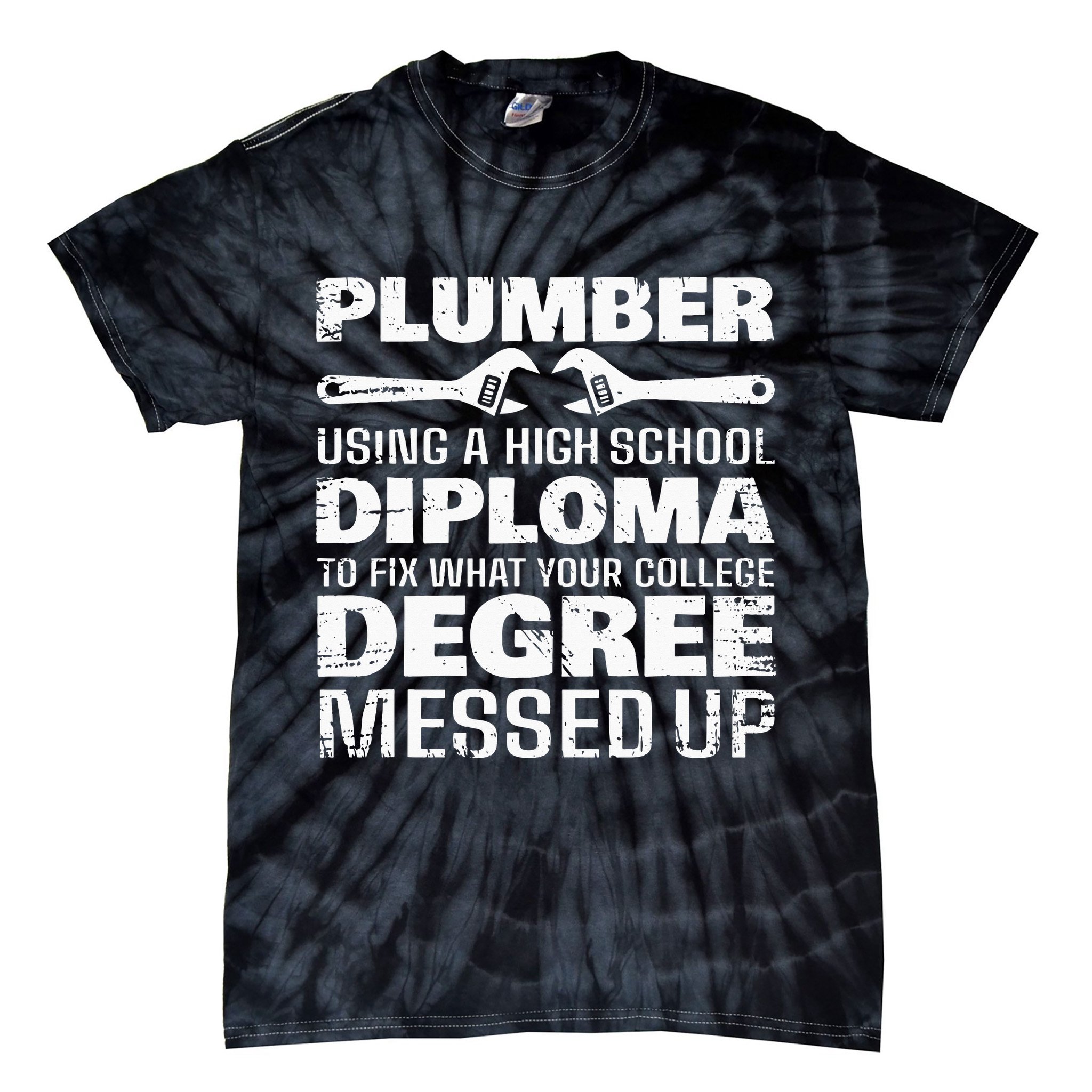 Funny Plumber Art For  Pipefitter Pipe Plumber Tie-Dye T-Shirt