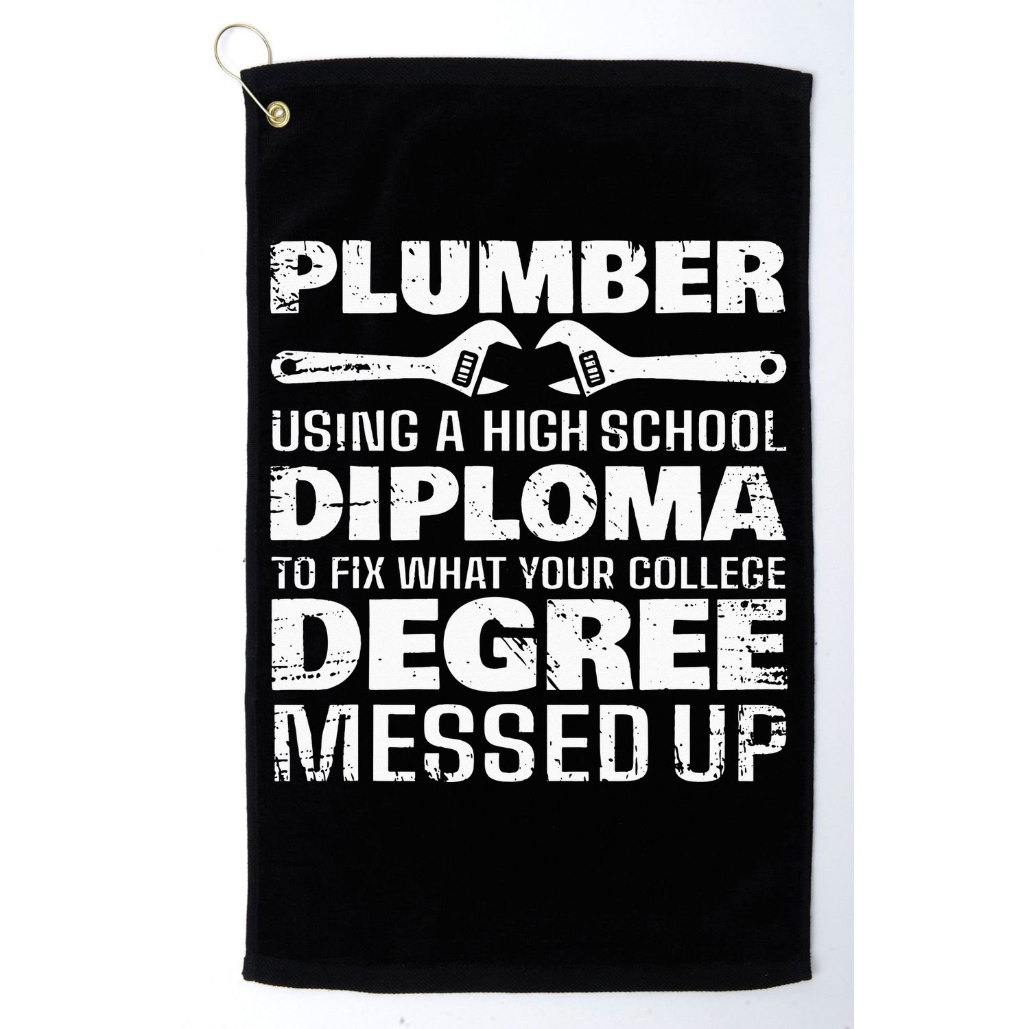 Funny Plumber Art For  Pipefitter Pipe Plumber Golf Towel