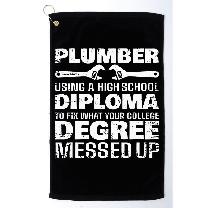 Funny Plumber Art For  Pipefitter Pipe Plumber Golf Towel