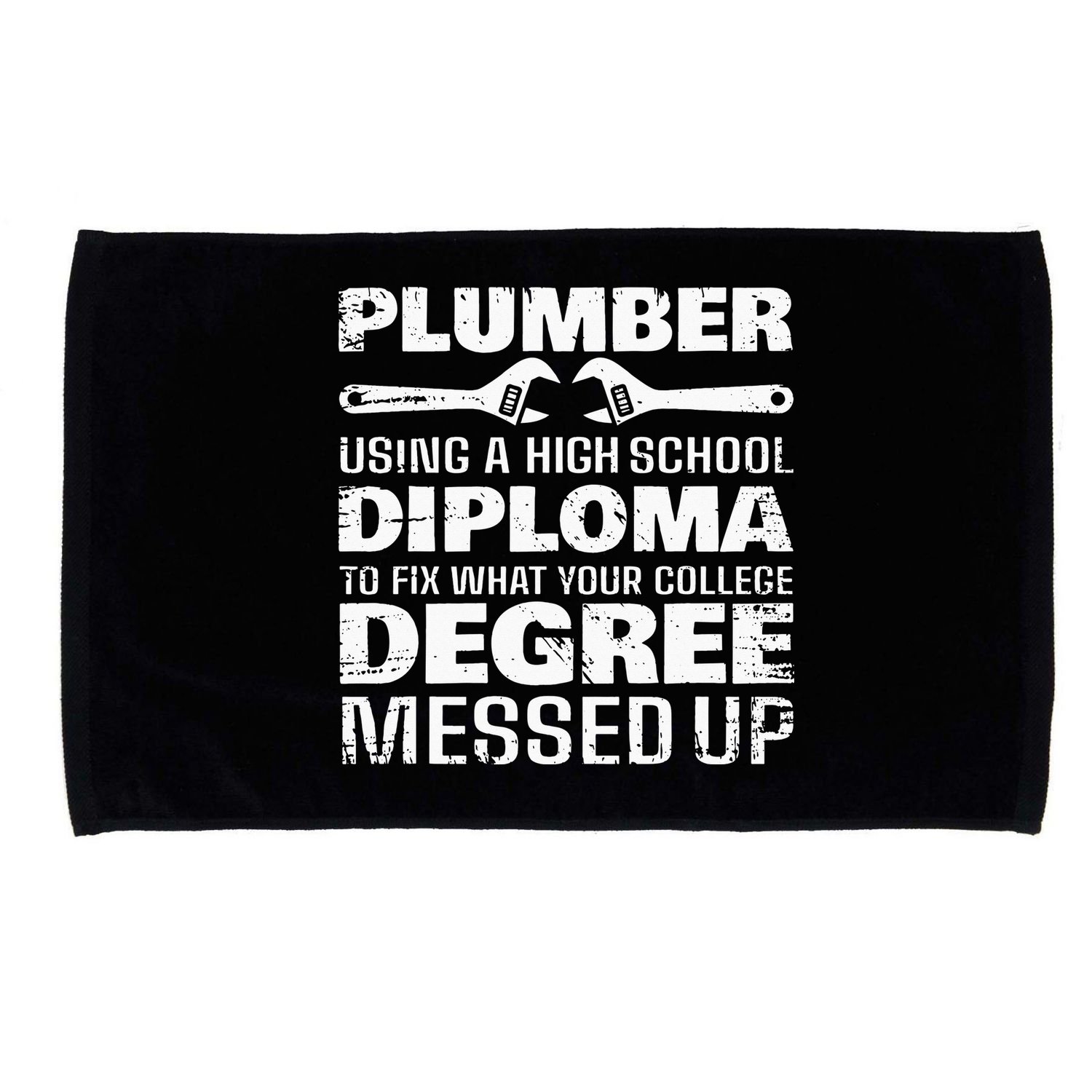 Funny Plumber Art For  Pipefitter Pipe Plumber Microfiber Hand Towel