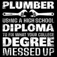 Funny Plumber Art For  Pipefitter Pipe Plumber Cropped Pullover Crew