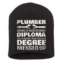 Funny Plumber Art For  Pipefitter Pipe Plumber Short Acrylic Beanie