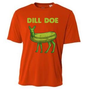 Funny Pickle Art Gift Dill Doe Deer Green Dill Cooling Performance Crew T-Shirt