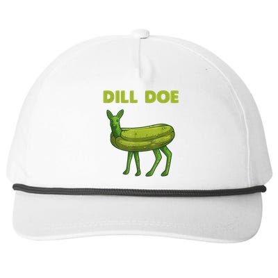 Funny Pickle Art Gift Dill Doe Deer Green Dill Snapback Five-Panel Rope Hat