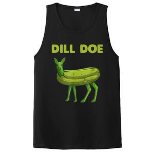 Funny Pickle Art Gift Dill Doe Deer Green Dill PosiCharge Competitor Tank