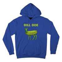 Funny Pickle Art Gift Dill Doe Deer Green Dill Hoodie