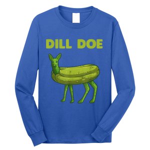 Funny Pickle Art Gift Dill Doe Deer Green Dill Long Sleeve Shirt