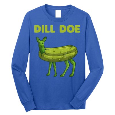 Funny Pickle Art Gift Dill Doe Deer Green Dill Long Sleeve Shirt
