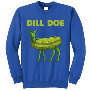 Funny Pickle Art Gift Dill Doe Deer Green Dill Sweatshirt