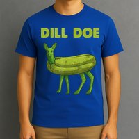 Funny Pickle Art Gift Dill Doe Deer Green Dill T-Shirt