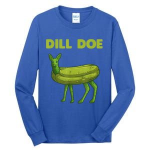 Funny Pickle Art Gift Dill Doe Deer Green Dill Tall Long Sleeve T-Shirt