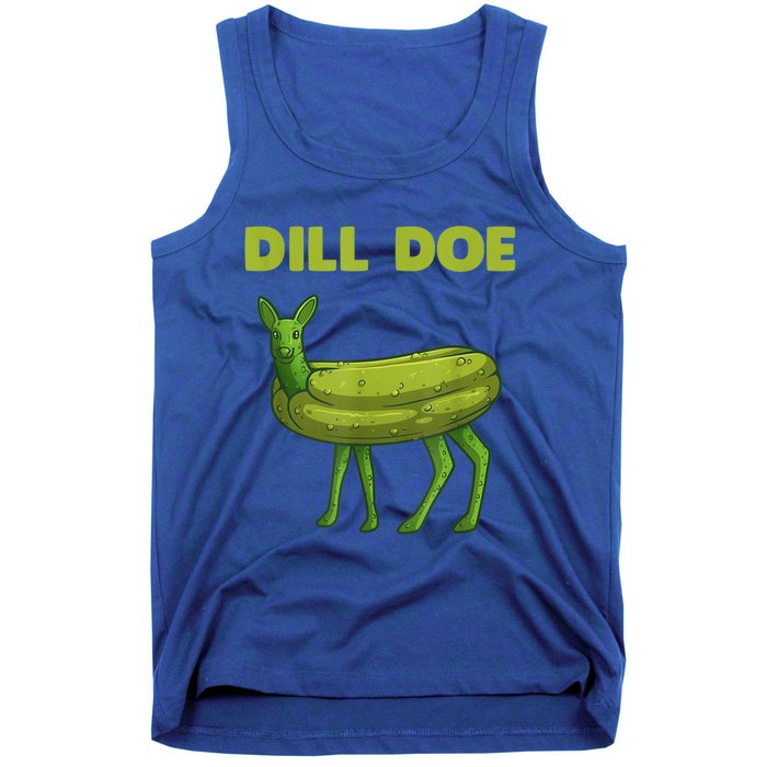 Funny Pickle Art Gift Dill Doe Deer Green Dill Tank Top