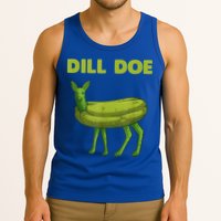 Funny Pickle Art Gift Dill Doe Deer Green Dill Tank Top