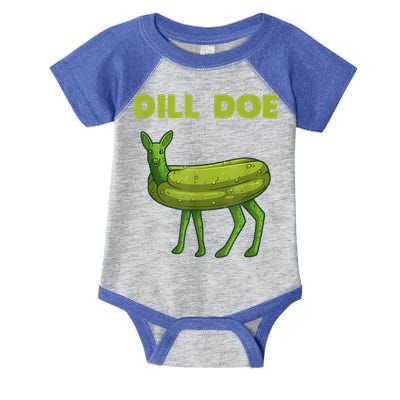 Funny Pickle Art Gift Dill Doe Deer Green Dill Infant Baby Jersey Bodysuit