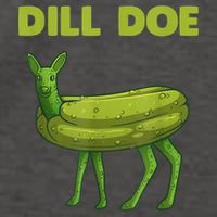 Funny Pickle Art Gift Dill Doe Deer Green Dill Vector Backpack