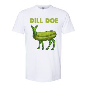 Funny Pickle Art Gift Dill Doe Deer Green Dill Softstyle CVC T-Shirt