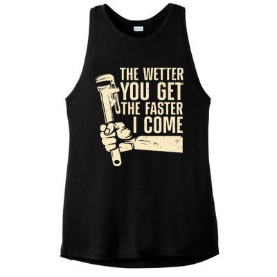 Funny Plumber Art For Steamfitter Plumbing Lovers Ladies PosiCharge Tri-Blend Wicking Tank