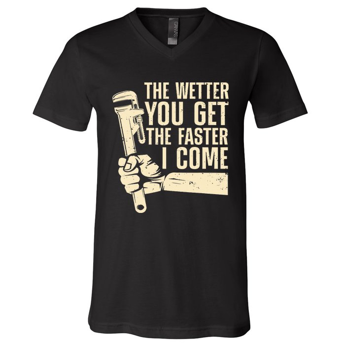 Funny Plumber Art For Steamfitter Plumbing Lovers V-Neck T-Shirt