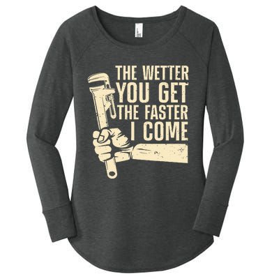 Funny Plumber Art For Steamfitter Plumbing Lovers Women's Perfect Tri Tunic Long Sleeve Shirt