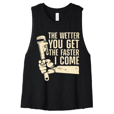 Funny Plumber Art For Steamfitter Plumbing Lovers Women's Racerback Cropped Tank