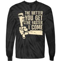 Funny Plumber Art For Steamfitter Plumbing Lovers Tie-Dye Long Sleeve Shirt