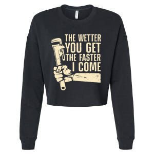 Funny Plumber Art For Steamfitter Plumbing Lovers Cropped Pullover Crew