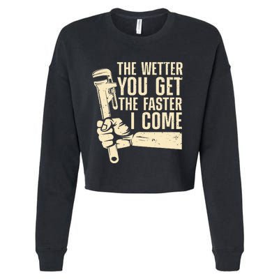 Funny Plumber Art For Steamfitter Plumbing Lovers Cropped Pullover Crew