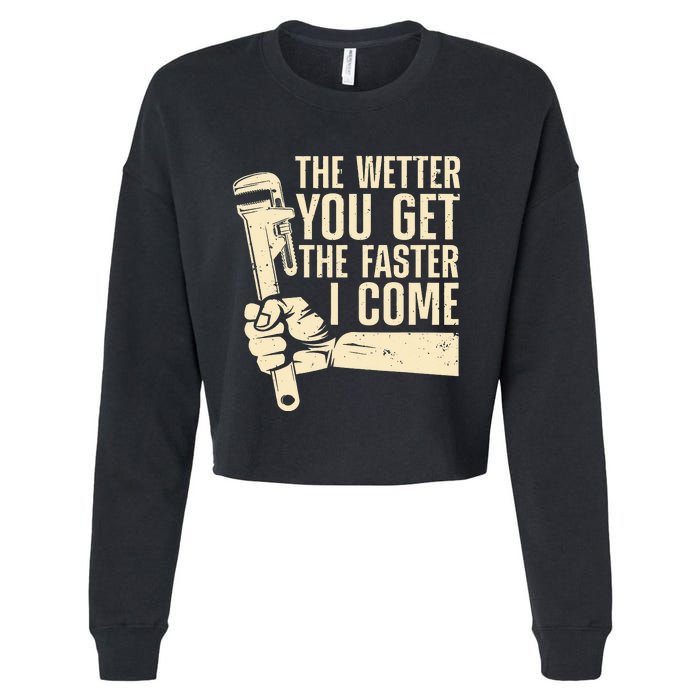 Funny Plumber Art For Steamfitter Plumbing Lovers Cropped Pullover Crew