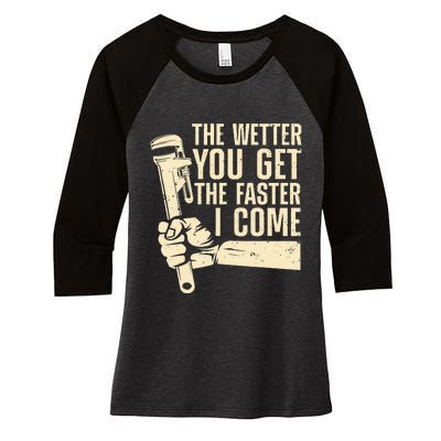 Funny Plumber Art For Steamfitter Plumbing Lovers Women's Tri-Blend 3/4-Sleeve Raglan Shirt