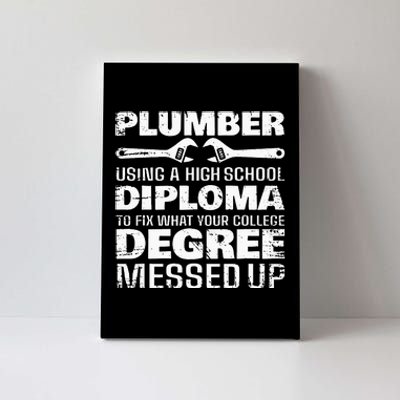 Funny Plumber Art For  Pipefitter Pipe Plumber Canvas