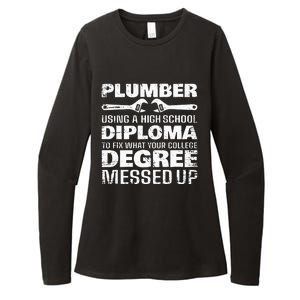 Funny Plumber Art For  Pipefitter Pipe Plumber Womens CVC Long Sleeve Shirt