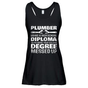 Funny Plumber Art For  Pipefitter Pipe Plumber Ladies Essential Flowy Tank