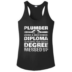 Funny Plumber Art For  Pipefitter Pipe Plumber Ladies PosiCharge Competitor Racerback Tank