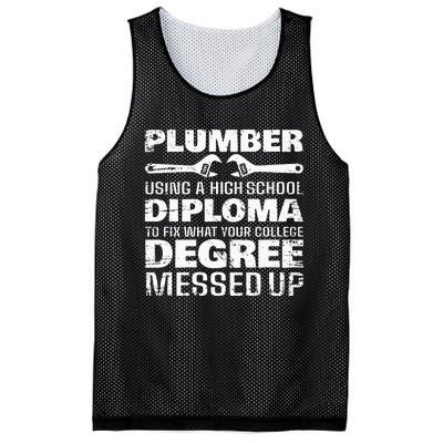 Funny Plumber Art For  Pipefitter Pipe Plumber Mesh Reversible Basketball Jersey Tank